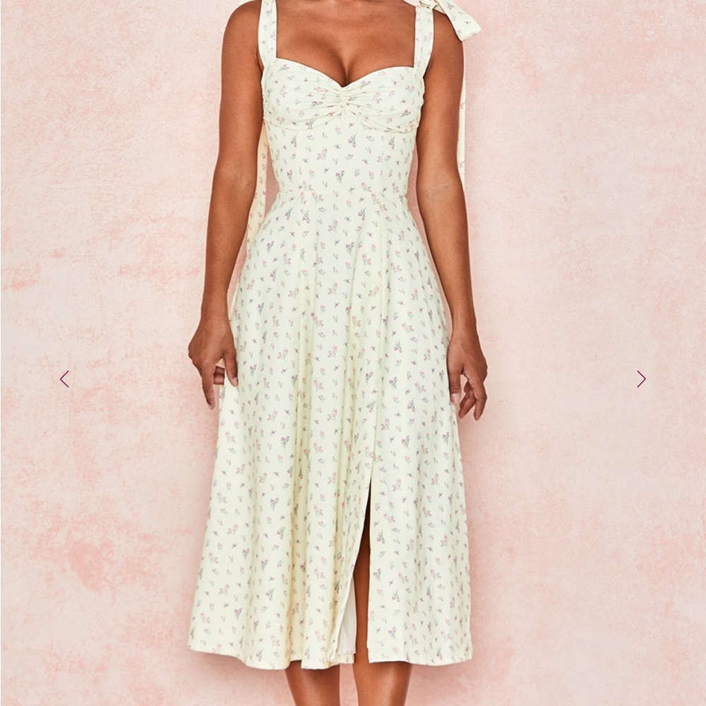 House of CB Alicia Lemon Yellow Dress